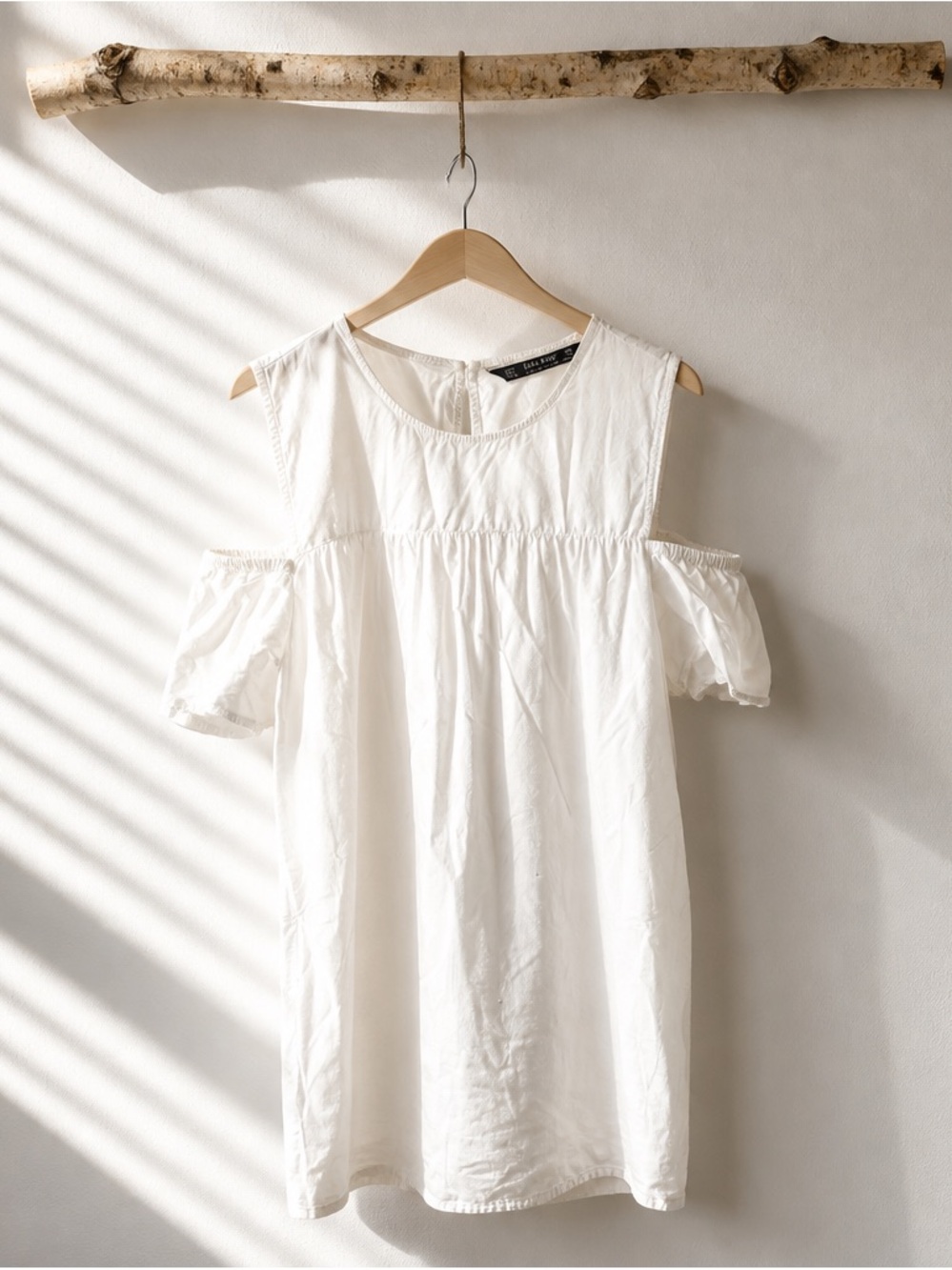 Zara the cold shoulder white romper